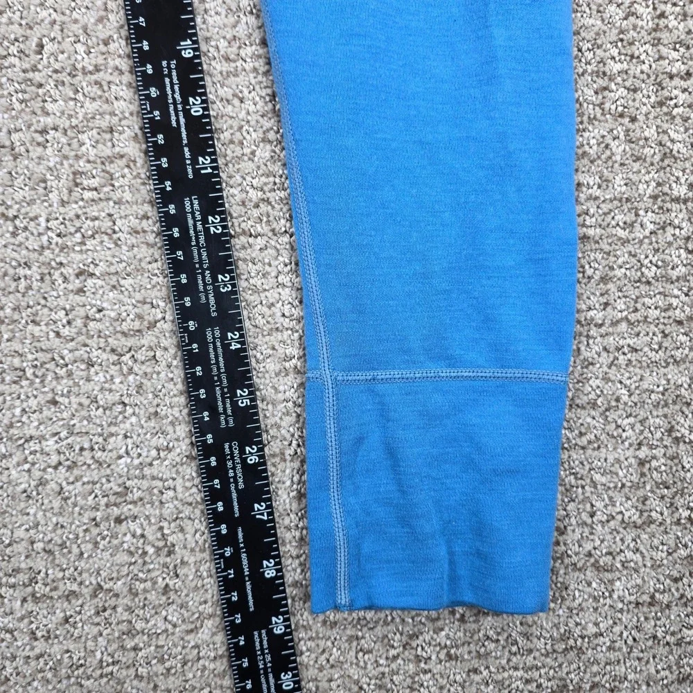 Merino Tech Mens 100% Superfine Merino Wool 320 Base Layer Leggings Blue Large